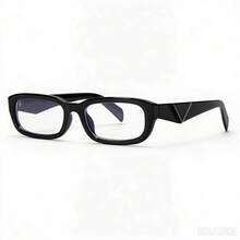 Vintage Fake Glasses For Women, Blue Light Glasses, Retro Small Rectangular Frame, Non-Prescription Lenses - T06 Black Frame - View 7