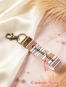 Personalized Wrist Keychain, Key Ring Wrist Strap Women's Gift - Multicolor - View 2