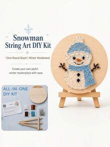 1 Set Handmade DIY String Art Embroidery Kit, Linear Pattern String Art (Unfinished), Includes All Necessary Accessories And Frame, Suitable For Adult Beginners, String Art Craft Kit For Wall Decor - Sets - View 6