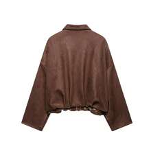 DEEKA Spring/Autumn New Women's Casual Versatile Suede-Like Texture Jacket - Brown - View 6