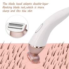 Hatteker 1pc 2-In-1 Electric Epilator USB Rechargeable Women's Digital Display Hair Removal Device Multifunctional Smart Washable Shaver Epilator - View 9