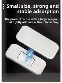 2 Sets Stainless Steel Ultra-Thin Strong Magnetic Cabinet Door Bumpers, No-Drill Installation For Kitchen Cabinets, Wardrobes And Drawers, With Adhesive Backing For Damage-Free, Secure And Firm Mounting - Multiple Styles - View 3