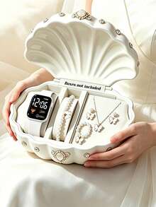 6Pcs/Set Girls Fashion Square Electronic Watch Jewelry Set, Minimalist LED Digital Display Heart Pattern Watch With Butterfly Pattern Jewelry 5pcs, Travel Essential, Versatile For Outings, Eye-Catching For Photos, Perfect Gift For Girl On Christmas/Teacher's Day/Mother's Day/Halloween/Valentine's Day (Gift Box Not Included) - Multicolor - View 10