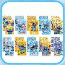 Disney 10pcs Cartoon Stitch Memo Pads, Lilo & Stitch Style, Suitable For School And Office Supplies, Multi-Functional Notebook, Planner, Perfect Party Gift, Holiday Gift For Fans. - Multicolor - View 2