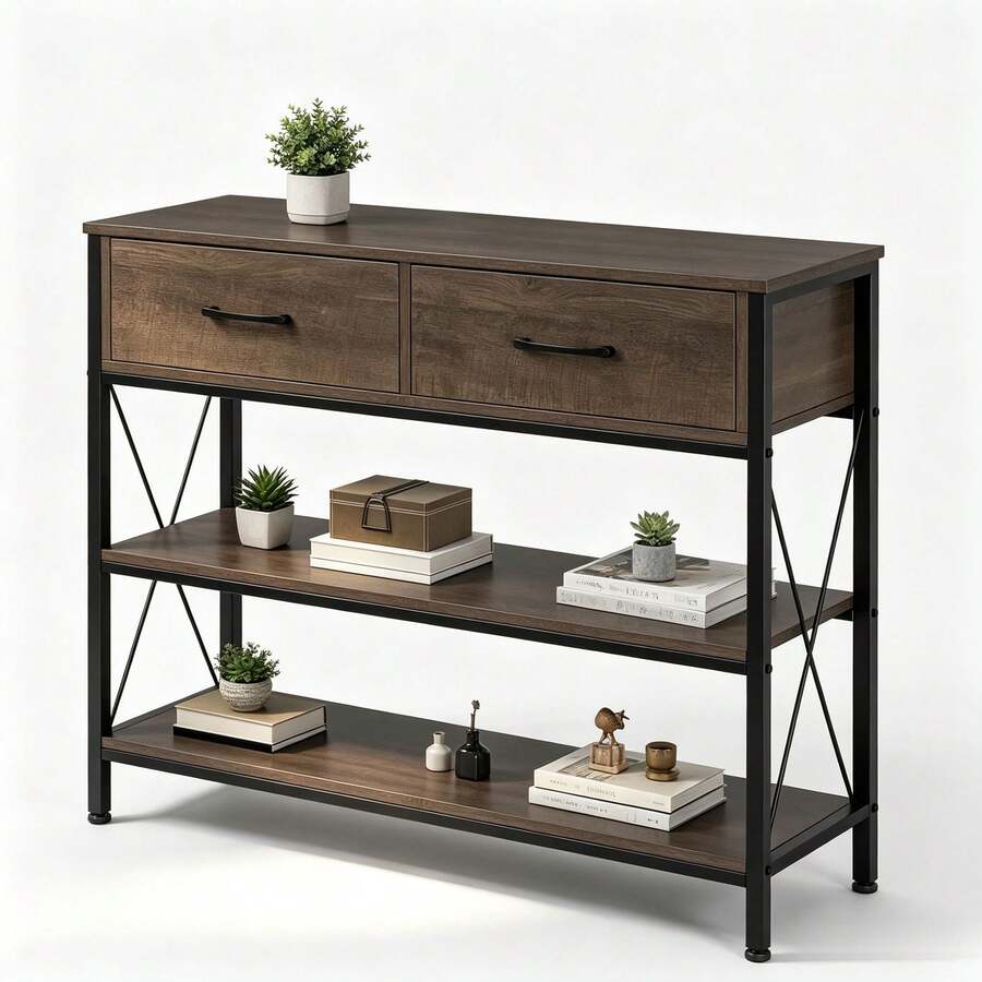 Sofa & Console Tables - Brown - View 1