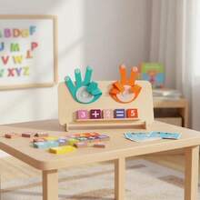 Juguetes Montessori Tablero De Matemáticas Didácticos Niños - Turquesa - Ver 2