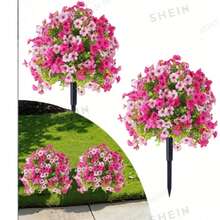 1pc Acrylic Artificial Daisy And Eucalyptus Flower Pattern Design Garden Stake, Suitable For Porch, Home, Patio, Balcony And Yard Decoration, Christmas Party Garden Decor - Multicolor - View 2