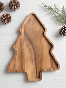 1pc Wooden Cutting Board, Chopping Board, Christmas Tree Tray, Cheese Tray, Christmas Tree Tray, Christmas Holiday Decoration, Christmas Gift. - View 11