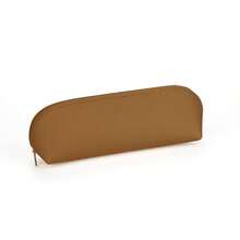 Solid Color Minimalist PU Large Capacity Pencil Case, Multi-Functional Storage Bag, Suitable For Makeup Brushes, Cosmetics And Student Stationery - Single Piece - View 18