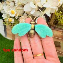 Natural Crystal Bee Ornament, Random Texture Natural Crystal Decorative Stone, Indoor Decor, Suitable For Home And Office Decoration, Ideal Gift For Halloween, Christmas And Birthday, Collection Choice For Crystal Enthusiasts - Multicolor - View 6
