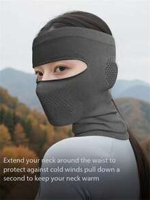 Open Top Cycling Face Mask: Sun Protection, Warmth, High Elasticity, Unisex, Suitable For Motorcycle Riding, Skiing And Mountaineering, Windproof And Cold-Proof Neck Guard Mask - Multicolor - View 5