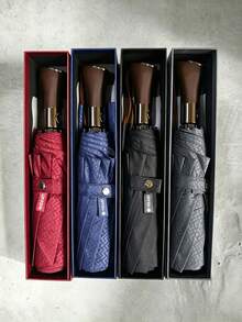 1pc Folding Umbrella - UPF50+ Sun Protection & Rainproof, Wind-Resistant Reinforced Ribs, One-Touch Automatic Open/Close, Portable Design; Suitable For Business, Outdoor Travel, Commuting, Beach And Camping; Unisex, Protection For Hot Weather, Large Wind-Resistant Canopy, Durable And Sturdy; Perfect For Summer Vacation And Back To School Season - Multicolor - View 8