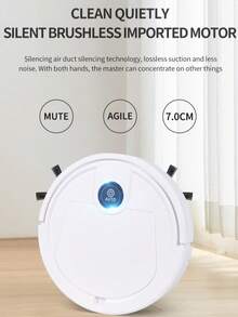 Smart Robotic Vacuum Cleaner With Automatic Whole-House Cleaning Planning, Powerful Suction For Dust And Hair Removal, Long-Lasting Battery For One-Time Whole-House Cleaning, Household Essential To Free Your Hands - Multicolor - View 3
