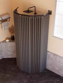 Tiang Tirai Mandi Lipat, Paduan Aluminium Tebal yang Ditingkatkan, Dapat Dilipat 360°, Tahan Karat dan Lembap, Rak Pengering Kamar Mandi Balkon, Hemat Ruang, Mudah Disimpan, Penggunaan Ganda Tanpa Perekat/Berlian, Cocok untuk Balkon, Kamar Mandi, Toko Pakaian - MultiWarna - View 5
