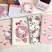 Hasbro Random 3Pcs Hello Kitty A7 Spiral Notebook, Pink Heart & Bow Cartoon Print, Assorted Random Patterns, Hard Cover & Thick Lined Inner Pages, Wire-O Binding, Ideal For Journaling, Office Notes & Daily Planning - A - View 8