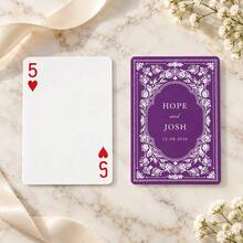 1pc Personalized Custom Name Date Wedding Poker Cards, Vintage Black Floral Back Playing Cards, Wedding Favor Gift For Couples, Party Game Home Decor - Multicolor - View 37