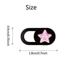 3pcs/6pcs Pink Heart & Star Camera Lens Protector Sliding Cover, Waterproof Shockproof Wear-Resistant Full Coverage For Phone And Computer Lens - Pink Version - View 7
