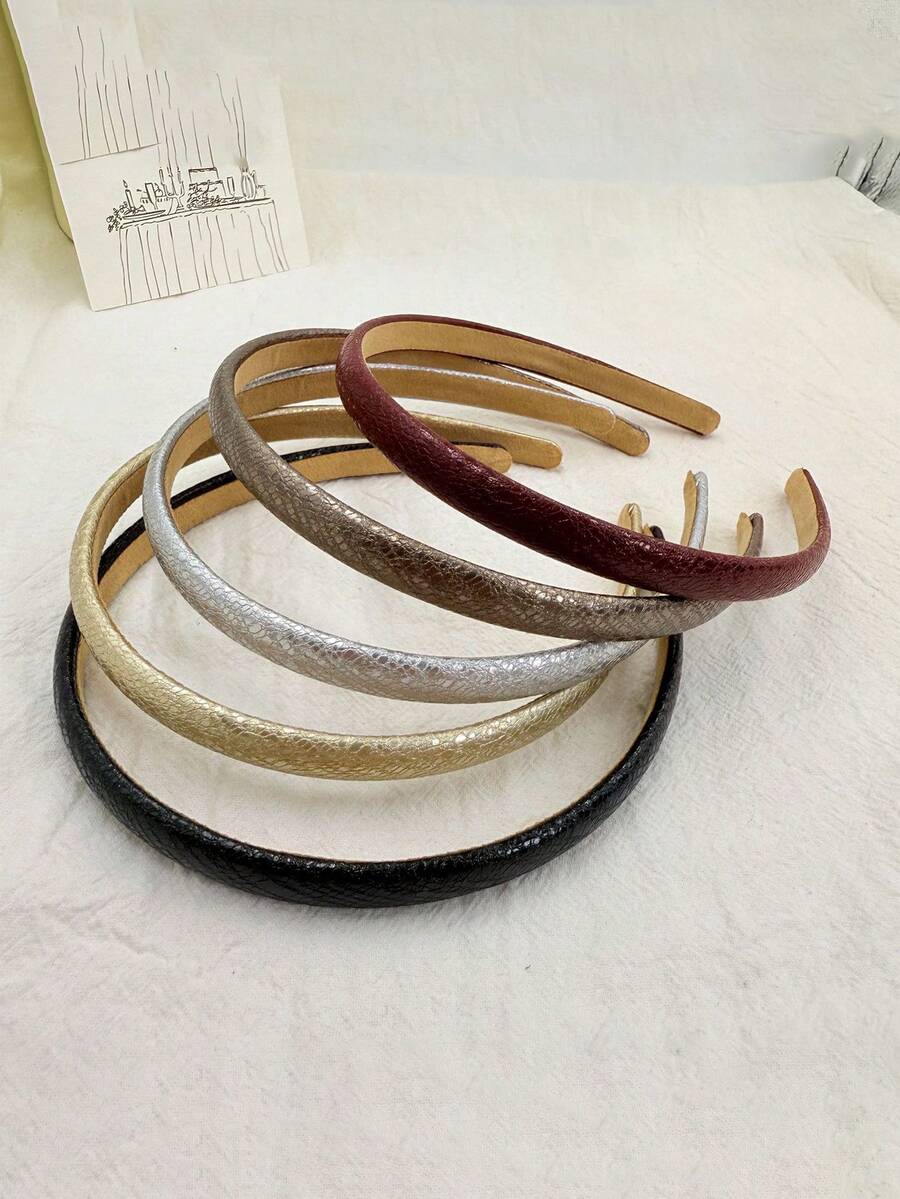 topshiny 1pc Fashionable Minimalist Snake Print Non-Slip Headband, Vintage No-Pressure High Crown Hair Accessory
