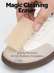 1/2pcs Waterless Portable Suede Shoe Cleaner, Suitable For Leather/Suede Sneakers, Travel Shoes Care Tool, Non-Abrasive, Applicable To Sneakers, Clothing, Glass, Walls, Floors, Furniture . Multi-Functional Dry Cleaning Tool, Gentle Fabric Care, ABS Material, Christmas Theme, Related To Campus Life, Cleaning Supplies, Household Items, Cleaning Brush - Multicolor - View 3