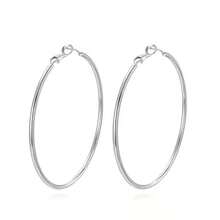 Anting Bulat Klasik Sederhana dari Baja Tahan Karat, Unisex, Gaya Punk, Anting Menarik Perhatian Ukuran Besar atau Kecil - lingkaran - View 10