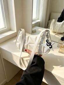 Ladies' New Versatile Underarm Bag - Korean Version With Diamond Pattern, Crossbody Bag, Solid Color, Easy And Elegant Texture, Single Shoulder Bag - Multicolor - View 12