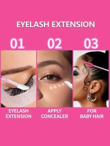 100/50/1pc Pink Eyelash Brush And Lip Brush Set, High-Quality Shiny Crystal Style, Professional Eyelash Extension And Lipstick Application Brush, Suitable For Precise Eyelash Operation And Gentle Makeup Removal, Makeup Tool - Multicolor - View 4