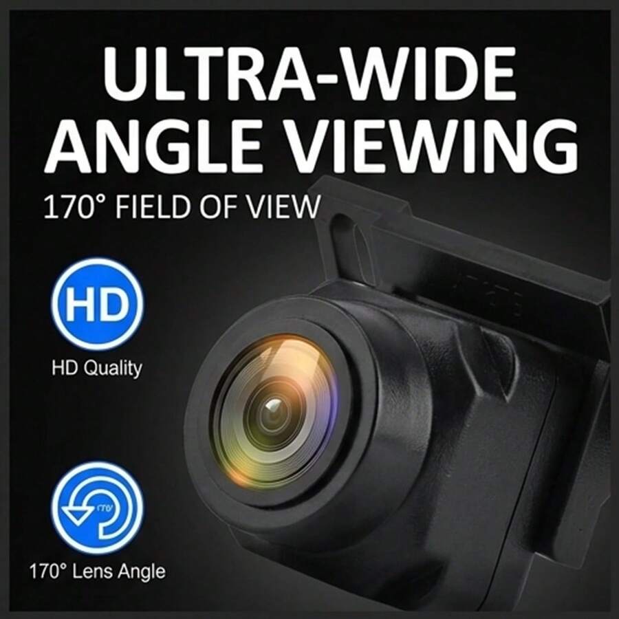 Kamera Mundur Mobil, Kamera Belakang 1080P HD, Anti-Interferensi, Sudut Lebar 170 Derajat, Kamera Cadangan Kompak yang Dapat Diatur. - AHD - View 1