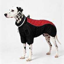 Medium To Large Dog 2-Legged Winter Warm Jacket With High Collar And Reflective Strip, Hook And Loop Closure For DIY, Windproof And Warm Outdoor Pet Clothing (Suitable For Doberman, Labrador, Dalmatian, Great Dane, Shepherd, German Shepherd, Etc.) - Multicolor - View 6