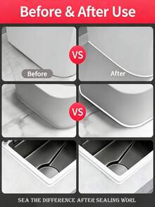 Bộ dụng cụ trám ron và làm kín silicone 3 trong 1 với đầu bàn chải thay thế được, kết hợp chức năng làm kín, làm sạch và cạo; phù hợp để thi công ron, cải tạo nhà, làm phẳng bả và làm sạch chất trám - Nhiều màu - Xem 3