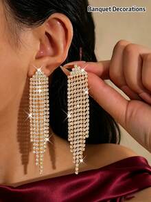 Light Luxury Fashion Women's Tassel Earrings, Party Banquet Wedding Outfit, Photography Check-In, Perfect Gift Choice - White - View 4