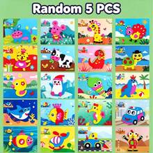 20pcs Kids EVA 3D Sticker Craft Kit, Random Styles, No Glue No Scissors Needed, Cartoon Animal DIY Educational Sticker Toy, Fun Handmade Creation For Toddlers - Kids' EVA 3D Stickers - L Style - View 15