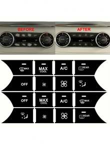 1 Set Car Interior Button Stickers Compatible With BMW Audi Control Buttons AC Center Console Repair - A - View 5