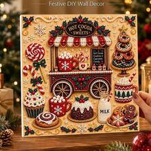 Christmas Pearl Painting, Christmas Half Circle Pearl Diamond Frame Art Set, Adult Pearl Diamond Art Set For Beginners, Gem Diamond Dot Diamond Crafts For Home Wall Decoration - Sets - View 6