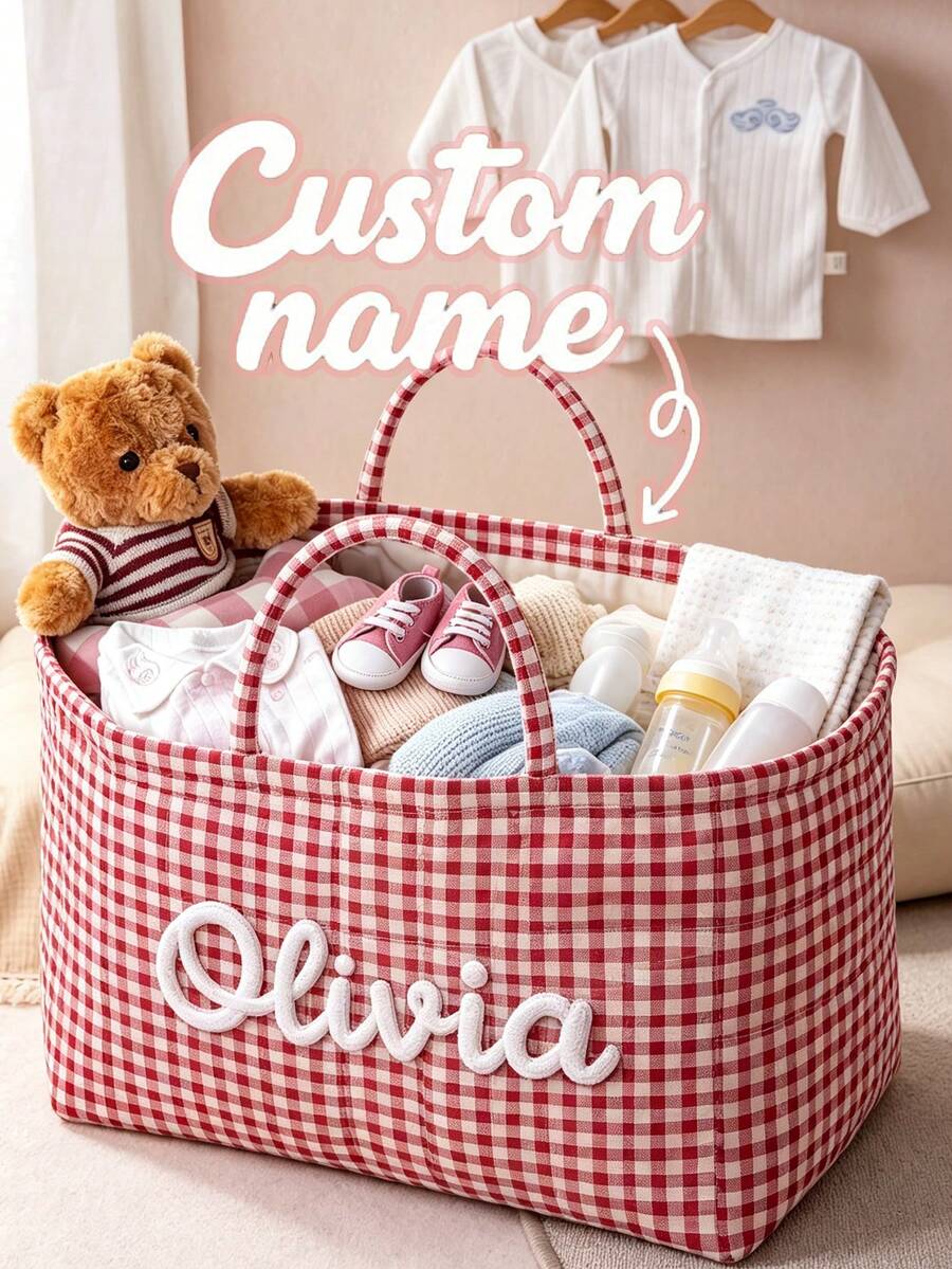 Customized Text Easter Basket, Personalized Easter Basket, Customized Bunny Basket,Easter Holiday Decor, Personalized Easter Basket With Name, Letter Combination Basket, Customized Rabbit Basket - Multicolor - View 1
