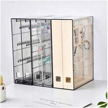 Acrylic Jewelry Storage Box, Transparent Multi-Layer Drawer Desktop Organizer, Suitable For Earrings, Necklaces, Rings, Bracelets, Dust-Proof Jewelry Display Rack, Vanity Use, Halloween, Christmas Gift - Clear - View 4