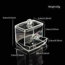 1pc Single/Double Layer Cylindrical/Square Storage Can, Desktop Organizer For Beauty And Nail Tools, Cotton Swabs, Cotton Pads, Jewelry And Small Accessories, Cosmetic Storage Tool, Back To School Essential - Clear - View 15