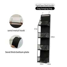 4/6-Grid Foldable Hanging Storage Bag, Can Store Clothes, Snacks, Toys And More. Comes With 2 Hooks, Conveniently Hang On Walls, Cabinets And Doors. This Multi-Functional Wall-Mounted Storage Bag Is A Dorm Essential, Fashionable Room Decor, Perfect For Saving Closet Space - Multicolor - View 22
