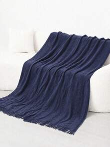 Vertical Stripes With Three Bends, Dark Blue