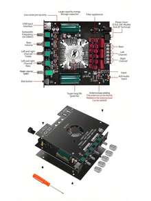 2.1 Channel TDA7498E Digital Amplifier Module, Subwoofer Car Audio Amplifier - HT21 - View 5