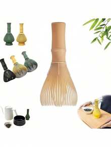 Matcha Whisk, Matcha Whisk With Whisk Holder, Handmade Traditional Japanese Tea Whisk, For Authentic Tea Preparation, Back To School Season - Multicolor - View 14