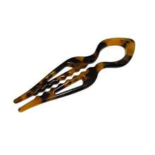 Acetate U-Shaped Double-Prong Hair Stick, Women's Daily Bun Fixing Hair Accessory - Multicolor - View 13