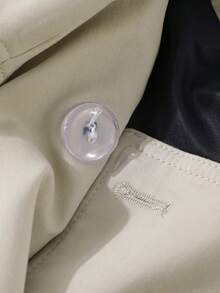 Manteau trench premium style coréen début d'automne avec écharpe, manteau ample unique à double boutonnage décontracté pour le port quotidien et les voyages, printemps/automne - Nude - Voir 3