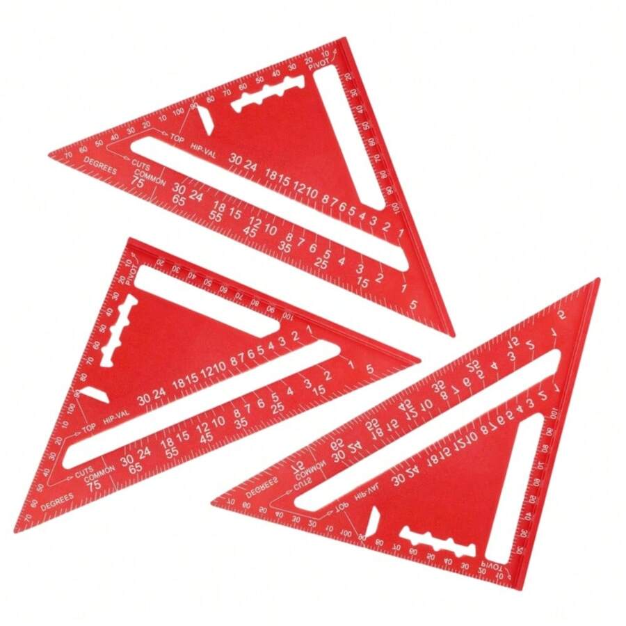 7-Inch Woodworking Angle Ruler, Multi Angle Protractor, Precision Woodworking Measuring Tool, Aluminum Alloy Triangle Ruler, Suitable For DIY British And Metric Woodworking Building Frames
