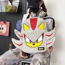 Hasbro Sonic The Hedgehog Plush Backpack, Cute Cartoon Character School Bag, 3D Ear Design Travel & Daily Backpack, Gift For Boys And Girls - Multi-color - View 2