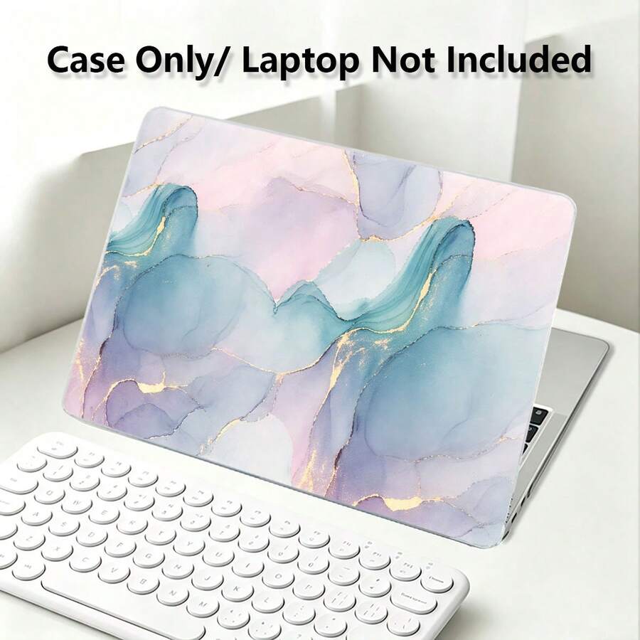 1pc Protective Case, Dreamy Marble Pattern UV Printed, Laptop Protective Cover, Minimalist Lightweight Durable Protective Case Suitable For 13-Inch Neo Laptop Protective Case A3404 Model/ Air Pro 13.3 13.6 14.2 15.3 16.2 Inch/ Matebook D14/D16 - View 1