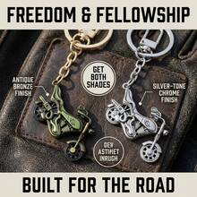 Vintage 3D Metal Motorcycle Keychain With Heavy-Duty Lobster Clasp, Exquisitely Detailed Mechanical Motorcycle Key Ring Pendant, Ideal Gift And Accessory For Riders And Motorcycle Enthusiasts - Multicolor - View 7