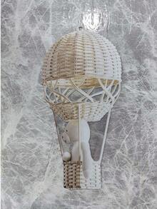 Acrylic Bear Hot Air Balloon Hanging Decor Home Wall Decoration - Multicolor - View 6