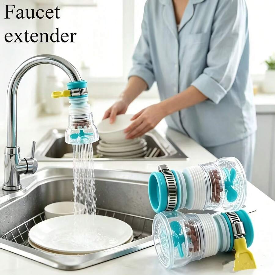 3件組通用旋轉可伸縮水龍頭起泡器,可調節PP水龍頭延長噴嘴,防濺加壓水流,易安裝水龍頭延長器,廚房浴室防濺頭,通用接頭出水口,居家裝飾租房公寓酒店浴室水龍頭配件,刷牙防濺延長器,家用宿舍民宿酒店通用,新年情人節母親節父親節520畢業季教師節中秋節聖誕節萬聖節春節生日喬遷禮物,實用廚房浴室五金禮品 - 多色 - 查看 1