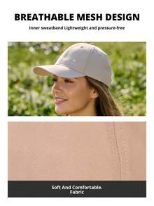 CAMEL CROWN Unisex Baseball Cap, Summer New Sun Protection Sports Tennis Hat, Face-Flattering Sun Hat - Khaki - View 2