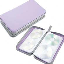 High-Capacity 96-Disc CD Storage Case – Hard-Shell, Water-Resistant DVD/CD Holder With Handle And Zipper Closure - View 1